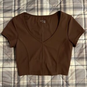 OFFLINE By Aerie Goals Ribbed V Neck T-Shirt